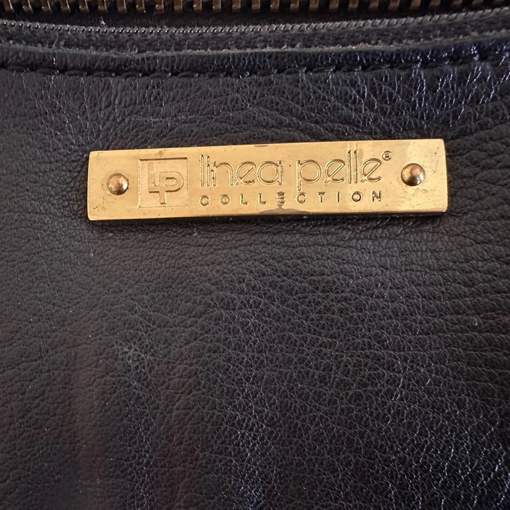 Linea Pelle Dylan Studded Zip Wallet Wristlet Black - Picture 7 of 8